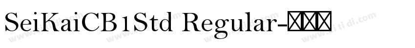 SeiKaiCB1Std Regular字体转换
